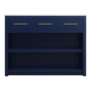 Elegant Kitchen And Bath 48&quot Kitchen Island In Blue