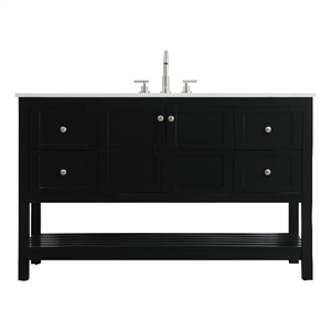 Elegant Kitchen And Bath 54&quot Single Bathroom Vanity In Black