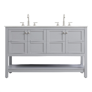 Elegant Kitchen And Bath 54&quot Double Bathroom Vanity In Grey