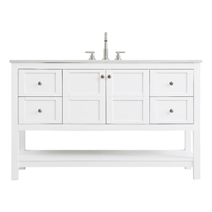 Elegant Kitchen And Bath 54&quot Single Bathroom Vanity In White