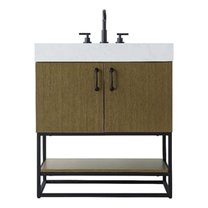 Elegant Kitchen And Bath 30&quot Single Bathroom Vanity In Chestnut Brown