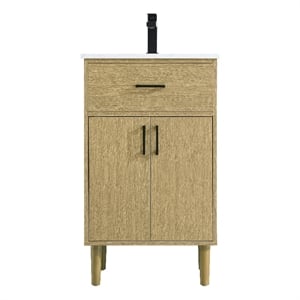 Elegant Kitchen And Bath Chandler 20&quot Single Bathroom Vanity in Honey Brown