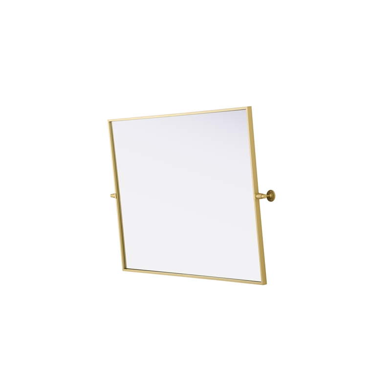 Elegant Kitchen And Bath Amoura 40X30 Pivot Mirror in Brass