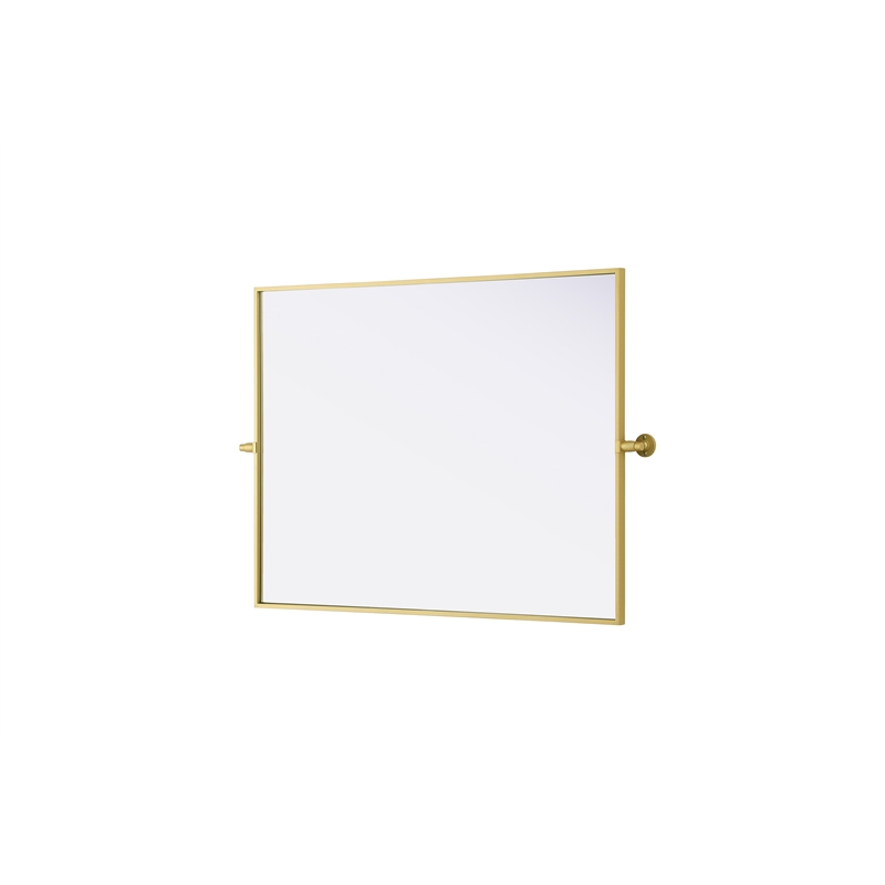 Elegant Kitchen And Bath Amoura 40X30 Pivot Mirror in Brass