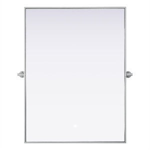 Elegant Kitchen And Bath Amoura 40X30 Pivot Mirror in Silver
