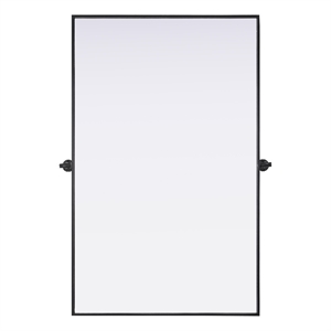 Elegant Kitchen And Bath Amoura 48X30 Pivot Mirror in Black