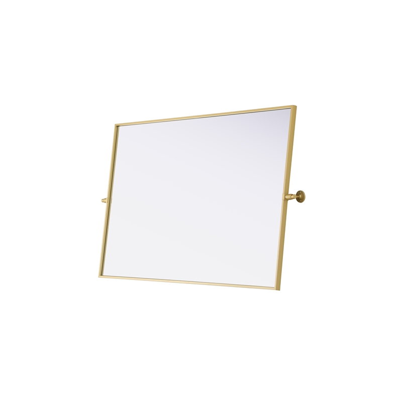 Elegant Kitchen And Bath Amoura 48X30 Pivot Mirror in Brass