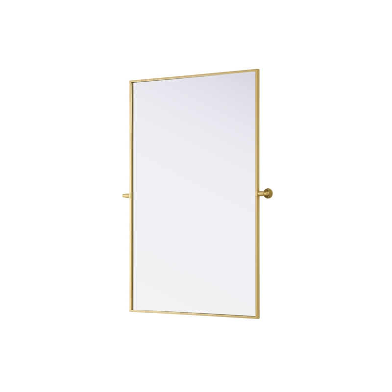 Elegant Kitchen And Bath Amoura 48X30 Pivot Mirror in Brass