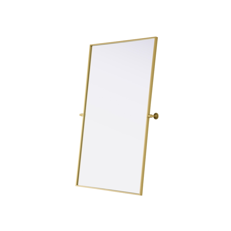 Elegant Kitchen And Bath Amoura 48X30 Pivot Mirror in Brass