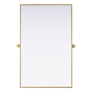 Elegant Kitchen And Bath Amoura 48X30 Pivot Mirror in Brass
