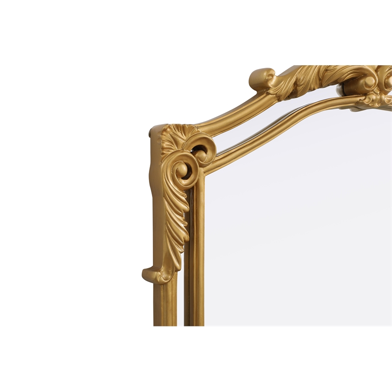 Elegant Kitchen And Bath Madeline 33.5X66 Traditional Mirror in Gold Leaf