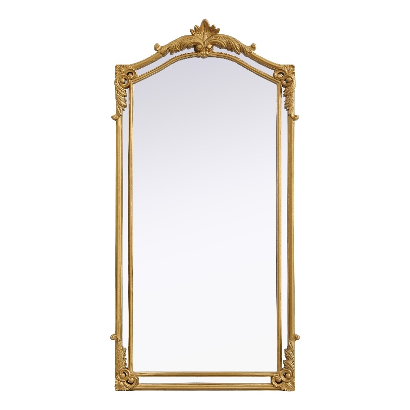 Elegant Kitchen And Bath Madeline 33.5X66 Traditional Mirror in Gold Leaf