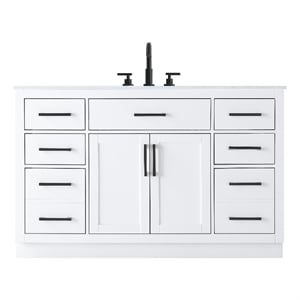 Elegant Kitchen And Bath Alden 54&quot Single Bathroom Vanity in White
