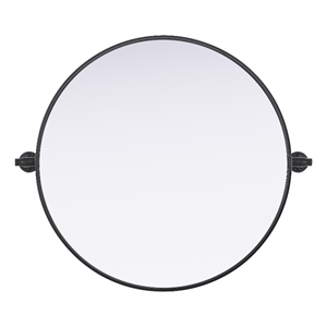 Elegant Kitchen And Bath Amoura 24X24 Pivot Mirror in Black