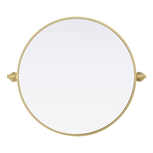 Elegant Kitchen And Bath Amoura 24X24 Pivot Mirror in Brass