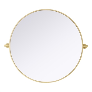 Elegant Kitchen And Bath Amoura 30X30 Pivot Mirror in Brass