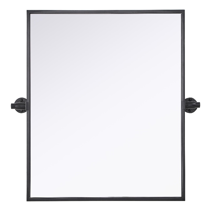 Elegant Kitchen And Bath Amoura 20X24 Pivot Mirror in Black
