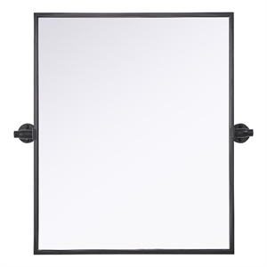 Elegant Kitchen And Bath Amoura 20X24 Pivot Mirror in Black