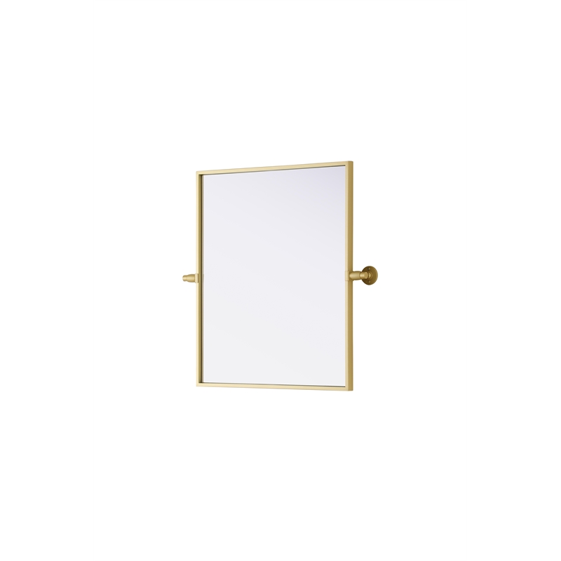 Elegant Kitchen And Bath Amoura 20X24 Pivot Mirror in Brass