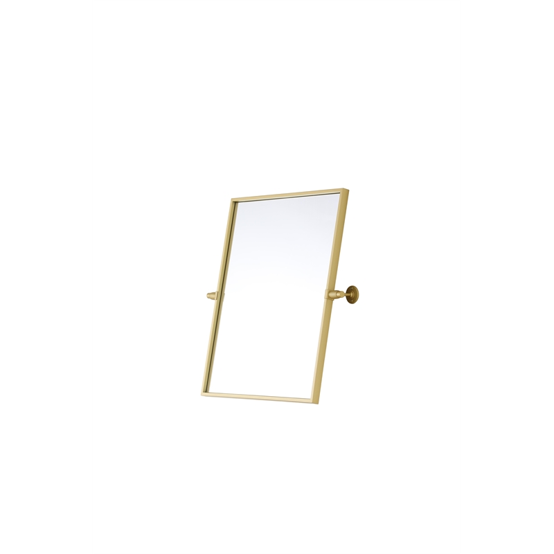 Elegant Kitchen And Bath Amoura 20X24 Pivot Mirror in Brass
