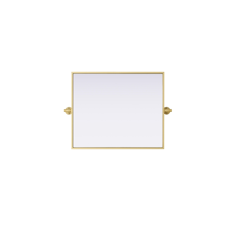 Elegant Kitchen And Bath Amoura 20X24 Pivot Mirror in Brass