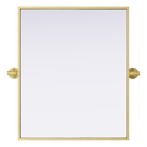 Elegant Kitchen And Bath Amoura 20X24 Pivot Mirror in Brass