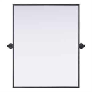 Elegant Kitchen And Bath Amoura 24X30 Pivot Mirror in Black