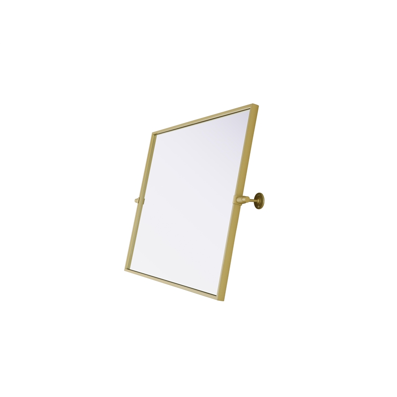 Elegant Kitchen And Bath Amoura 24X30 Pivot Mirror in Brass