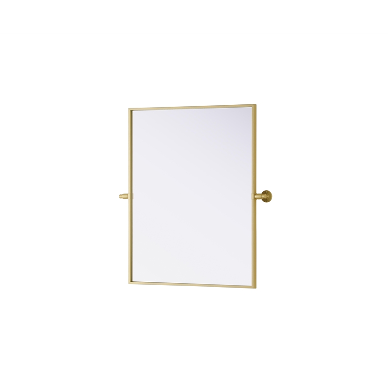 Elegant Kitchen And Bath Amoura 24X30 Pivot Mirror in Brass