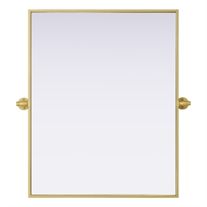 Elegant Kitchen And Bath Amoura 24X30 Pivot Mirror in Brass