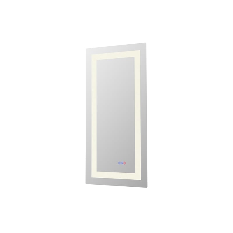 Elegant Kitchen And Bath Riven 30X20 Led Mirror in Silver