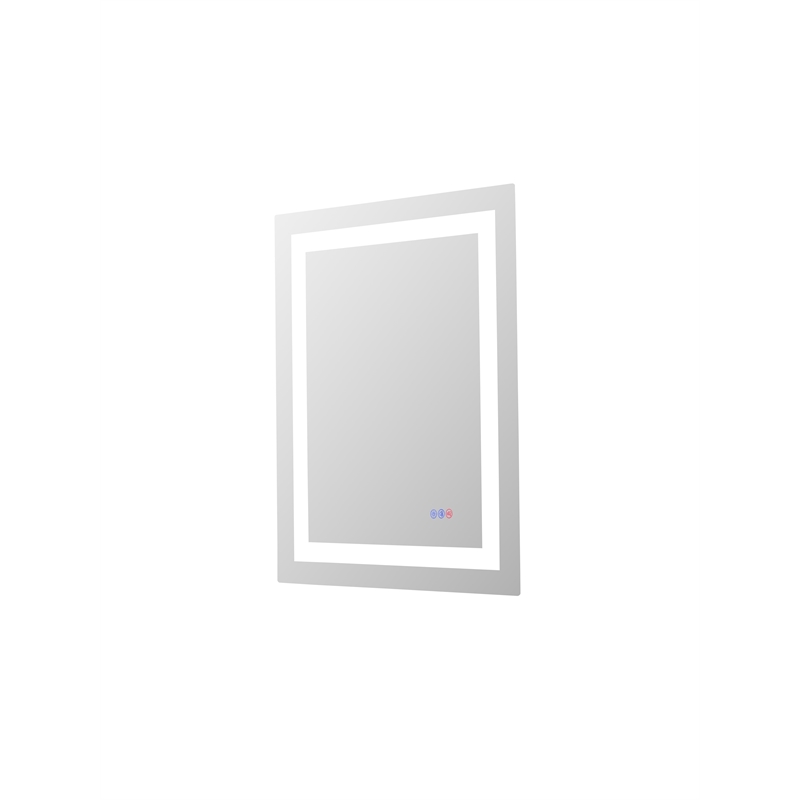 Elegant Kitchen And Bath Riven 30X24 Led Mirror in Silver