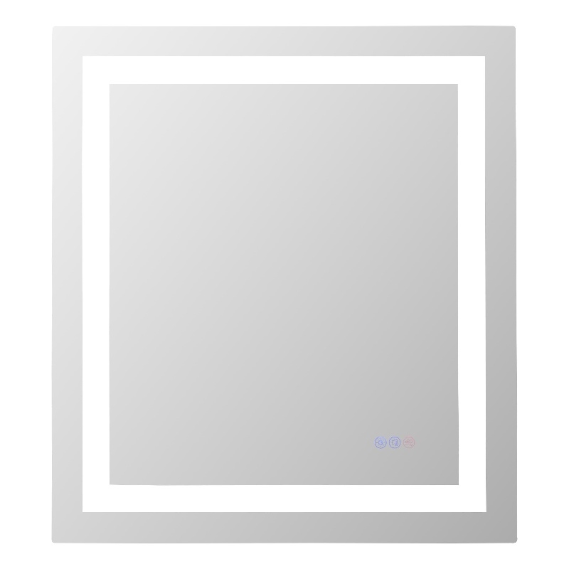 Elegant Kitchen And Bath Riven 30X27 Led Mirror in Silver