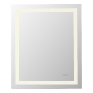 Elegant Kitchen And Bath Riven 36X30 Led Mirror in Silver