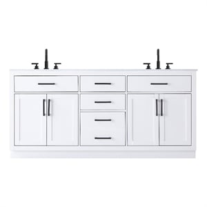 Elegant Kitchen And Bath Alden 72&quot Double Bathroom Vanity in White