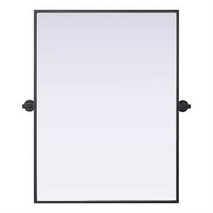 Elegant Kitchen And Bath Amoura 24X32 Pivot Mirror in Black