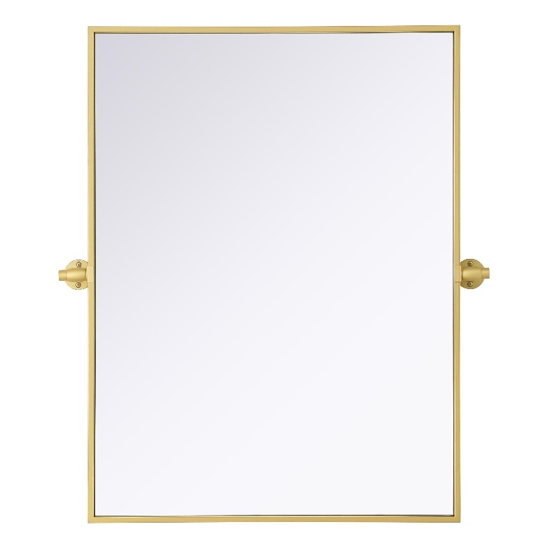 Elegant Kitchen And Bath Amoura 24X32 Pivot Mirror in Brass