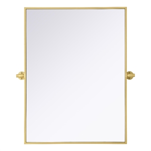 Elegant Kitchen And Bath Amoura 24X32 Pivot Mirror in Brass