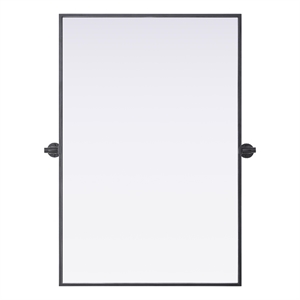 Elegant Kitchen And Bath Amoura 24X36 Pivot Mirror in Black