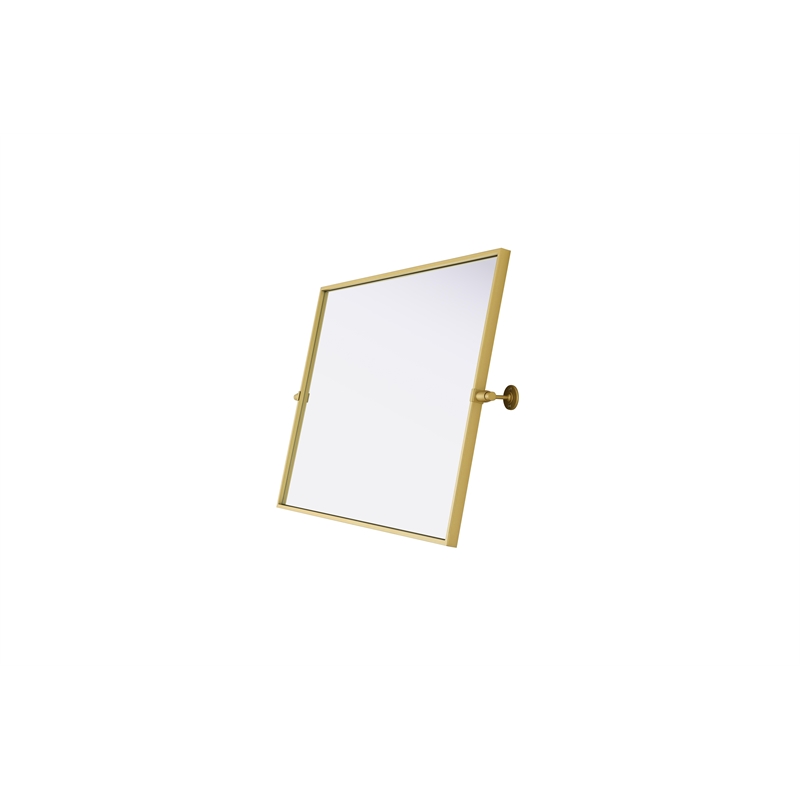 Elegant Kitchen And Bath Amoura 24X36 Pivot Mirror in Brass