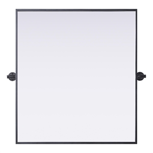 Elegant Kitchen And Bath Amoura 27X30 Pivot Mirror in Black