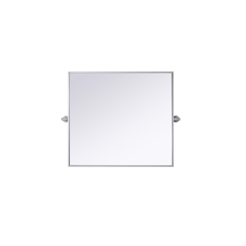 Elegant Kitchen And Bath Amoura 27X30 Pivot Mirror in Silver