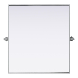 Elegant Kitchen And Bath Amoura 27X30 Pivot Mirror in Silver