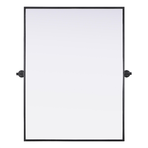 Elegant Kitchen And Bath Amoura 27X36 Pivot Mirror in Black
