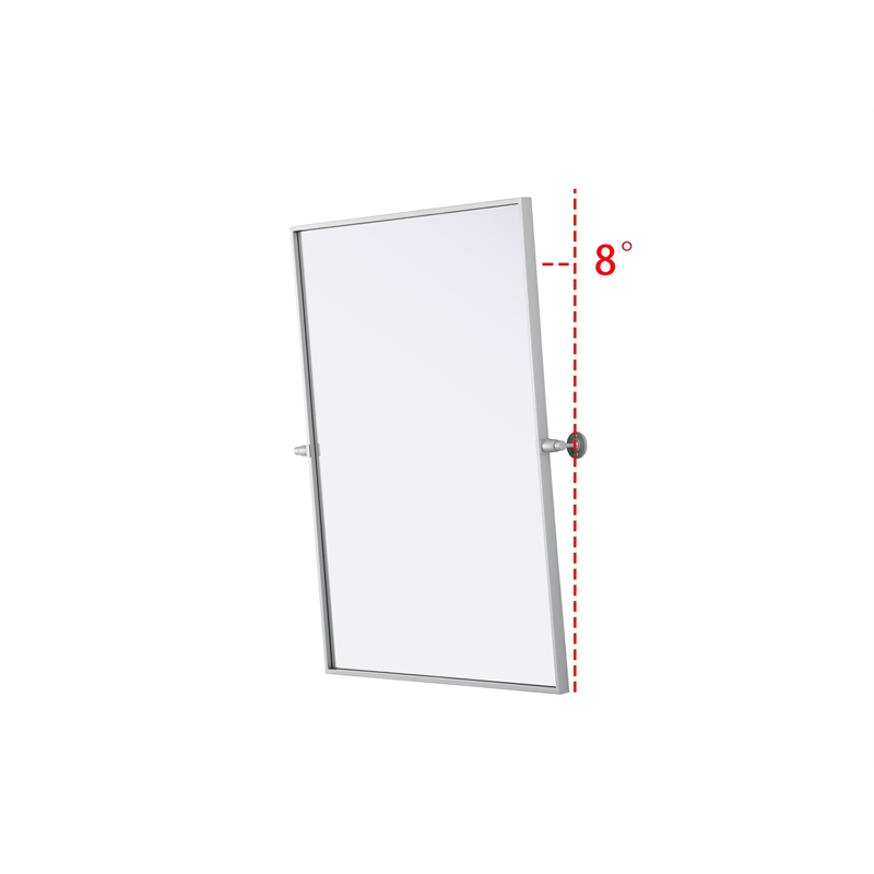 Elegant Kitchen And Bath Amoura 27X36 Pivot Mirror in Silver