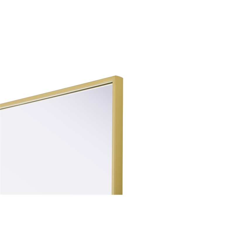Elegant Kitchen And Bath Amoura 30X36 Pivot Mirror in Brass