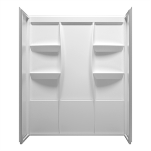 Elegant Kitchen And Bath Sterling 60&quot Alcove Shower Wall Surround Glossy White