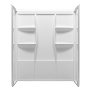 Elegant Kitchen And Bath Sterling 60&quot Alcove Shower Wall Surround Glossy White