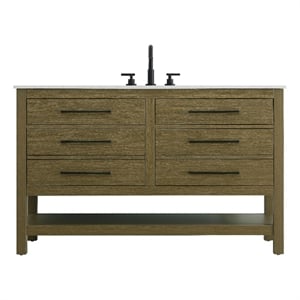 Elegant Kitchen and Bath 54&quot Single Bathroom Vanity in Chestnut Brown