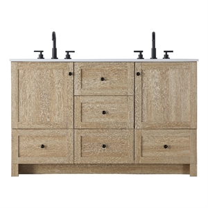 Elegant Kitchen and Bath 54&quot Double Bathroom Vanity in Mango Wood